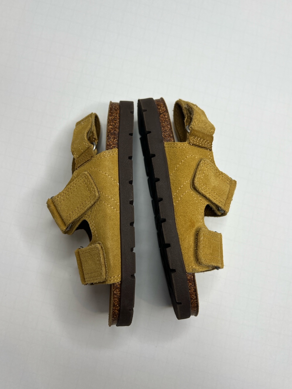NWOT: Zara Light Brown Suede Double-Strap Sandals with Buckle - Picture 2 of 6